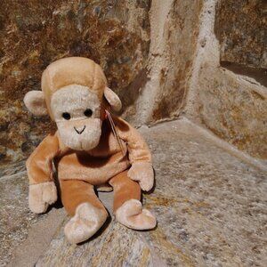 TY Original Beanie Babies Baby Bongo The Monkey Vintage 1995 Collectible